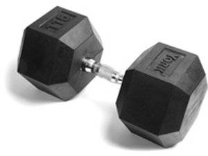 York Rubber Hex Dumbbell (115LB)